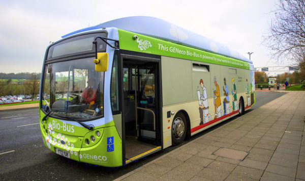 autobús propulsado con Biogás
