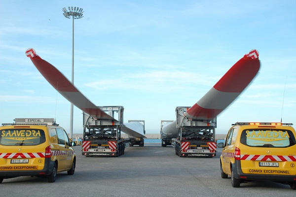 Puerto de Motril aumenta exportación de palas para aerogeneradores fabricadas en España