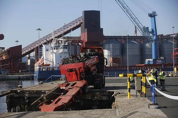 El puerto de Santander avanza en la renovación del muelle Maliaño