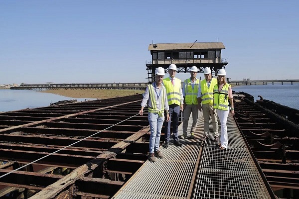 El Puerto de Huelva constata el avance de las obras del Muelle Tharsis