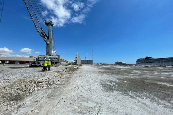 El Puerto de Alicante progresa con las obras de la nueva terminal de contenedores